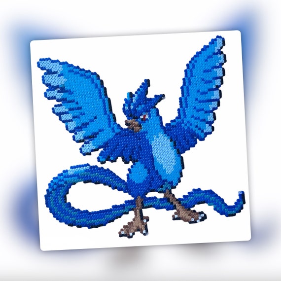 Articuno pokemon Mini Hama Bead Wall Art/ Magnet 