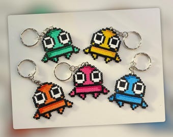REPO Keychain | Handmade Hama Bead Keyring | Magnet | Cake Topper | Pixel Art Gamer Gift | Character Charm | Cute Kawaii Anime