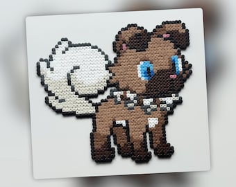 Mini cuentas Hama de Rockruff (Pokémon) - Arte de pared - Imán