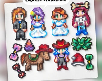 Stardew Valley Custom / personalisierte Pelican Town Charakter - Wandkunst - Magnet - Schlüsselring - Kuchendeckel