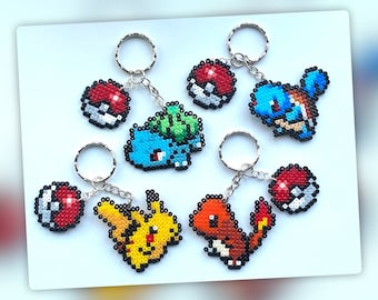 Pokémon (Bulbasaur, Squirtle, Charmander y Pikachu) - decoración de pared - anillo - imán - adorno para pastel