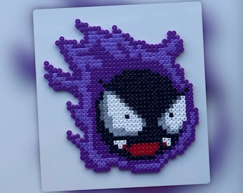 Gastly (Pokémon) Mini cuenta Hama - Decoración de pared - Imán