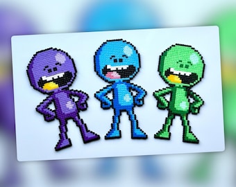 Mini cuenta Hama del Sr. Meeseeks (Rick y Morty) - decoración de pared - imán