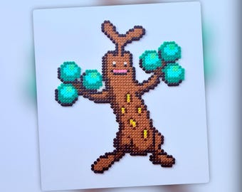 Sudowoodo|handmade pixel pokemon|wall art decor|refrigerator magnet|kawaii gamer anime gift|