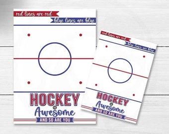 Printable Hockey Birthday Card Hockey Fan Ice Hockey - Etsy