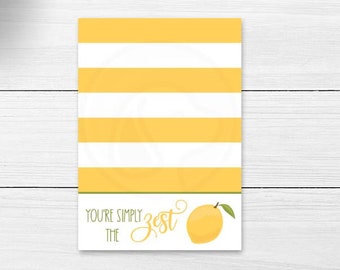 Summer Lemon Mini Cookie Cards, Mother's Day Flat Lay Printable Cookie Card Tag, Teacher Appreciation Week Card Instant Download