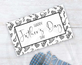 Printable Father's Day Bag Toppers, Cookie Candy Sandwich Treat Printable Bag Topper for Dad, 3 Sizes Included, Instant Download