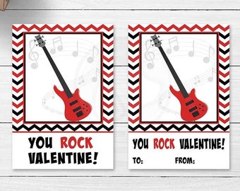 Guitar Valentine Card - Etsy