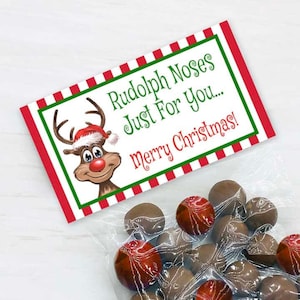 Printable Rudolph Noses Treat Bag Toppers for Kid's Christmas Parties ...