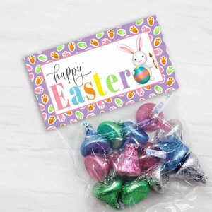 Easter Bunny Treat Bag Toppers, Printable Easter Candy or Cookie Bag Topper, Easter Craft Bag Topper, Easter Basket Fillers