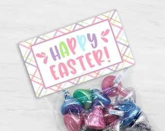 Happy Easter Candy Cookie Bag Toppers, Easter Candy Favor Bag Toppers, Easter Sunday Printable Favor Bag Toppers, Kids Easter Download