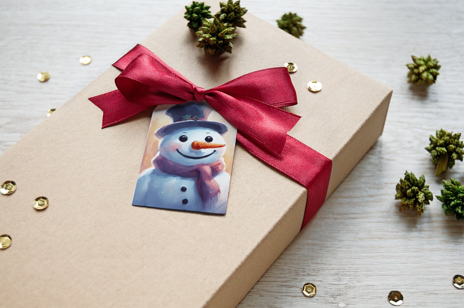 Printable Snowman Gift Tags, Christmas Winter Snowmen Gift or Cookie ...