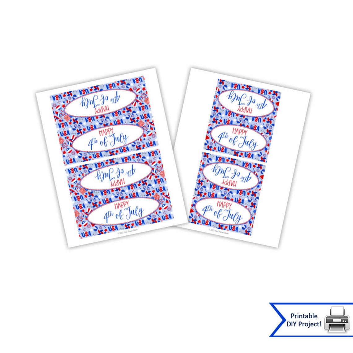 Printable 4th of July Treat Bag Toppers Patriotic Fourth of | Etsy
