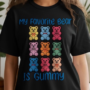 Gummy Bear T-Shirt, Summer Comfort Colors Shirt, Sweet Tooth Tee, Candy Lover Shirt, Colorful Bear T-Shirt, Funny Gummy Shirt Gift