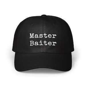 Master Baiter Dad Cap, Funny Fishing Hat, Novelty Cap, Joke Gift, Humor Hat, Adult Humor, Unisex Cap