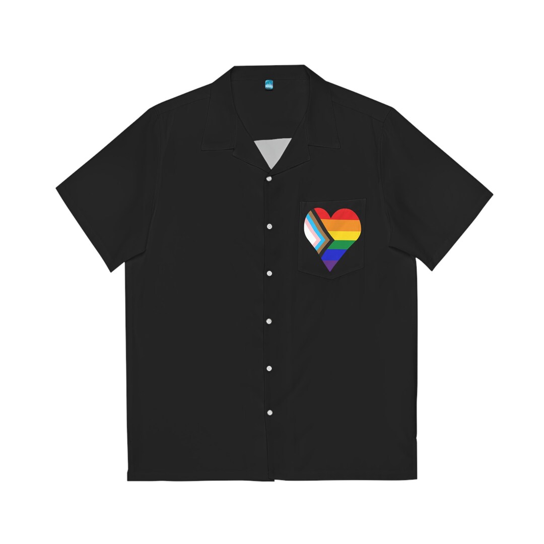 LGBTQ Pride Collard Button Down T-shirt - Etsy