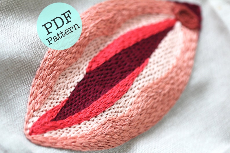 Pdf pattern vulva magic  hand embroidery  femmebroidery   etsy