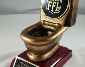thumbnail image 2 of Fantasy Football Last Place Toilet Bowl Trophy - Funny Loser Trophy For Fantasy League 2 of 12