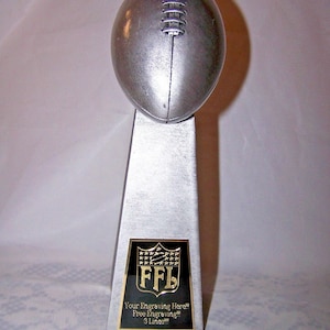 10 1/4&quot; Super Bowl Lombardi Trophy Fantasy Football League Trophy FREE ENGRAVING!