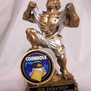 Monster Corn Hole Trophy Corn Hole/Bean Bag Toss Trophy - FREE ENGRAVING!!!!