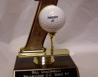 Loch In Einem Golfball Trophäe Award Plaque Kristall