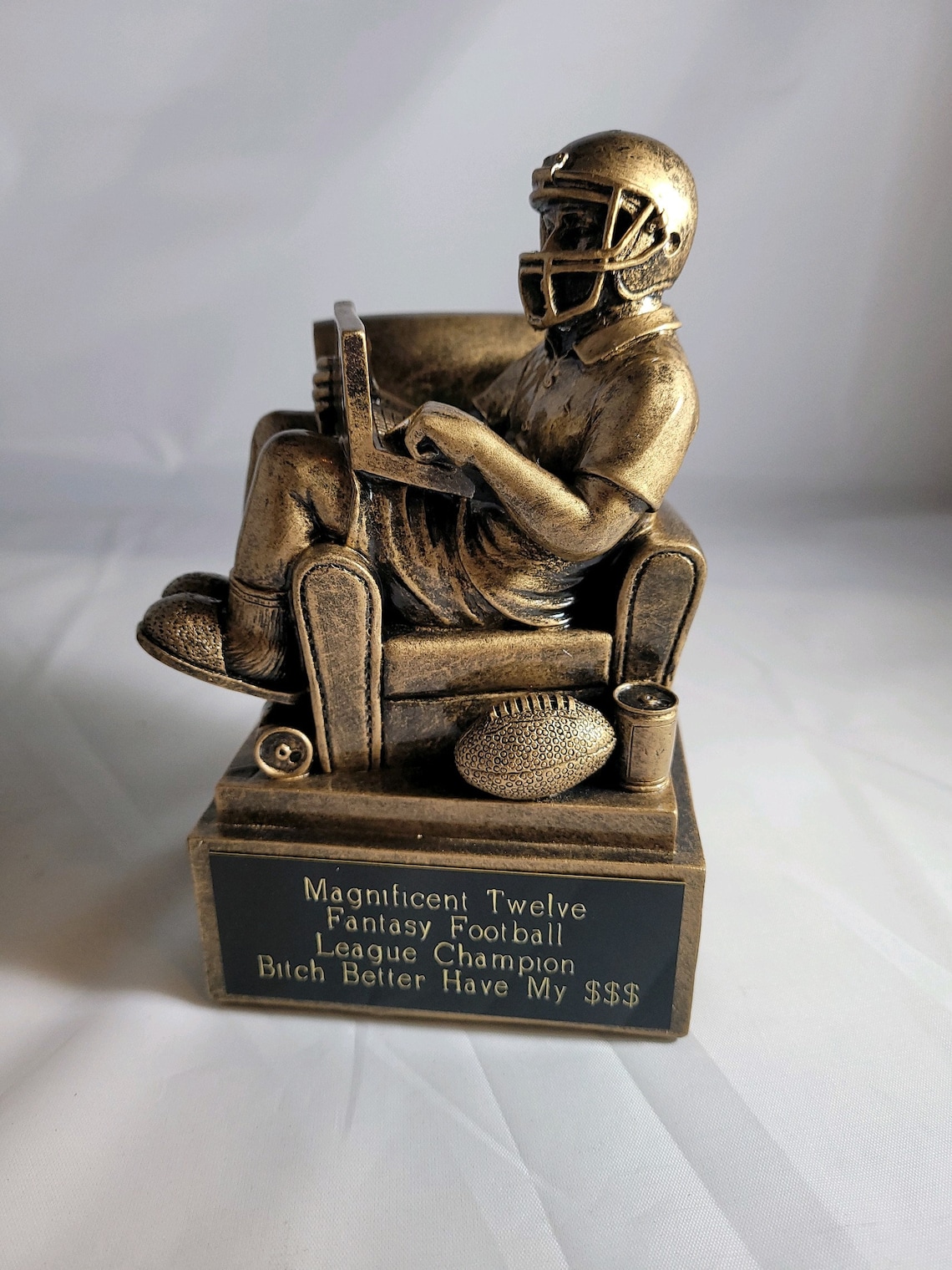 Fantasy Football Armchair Quarterback Trophy Toilet Bowl | Etsy