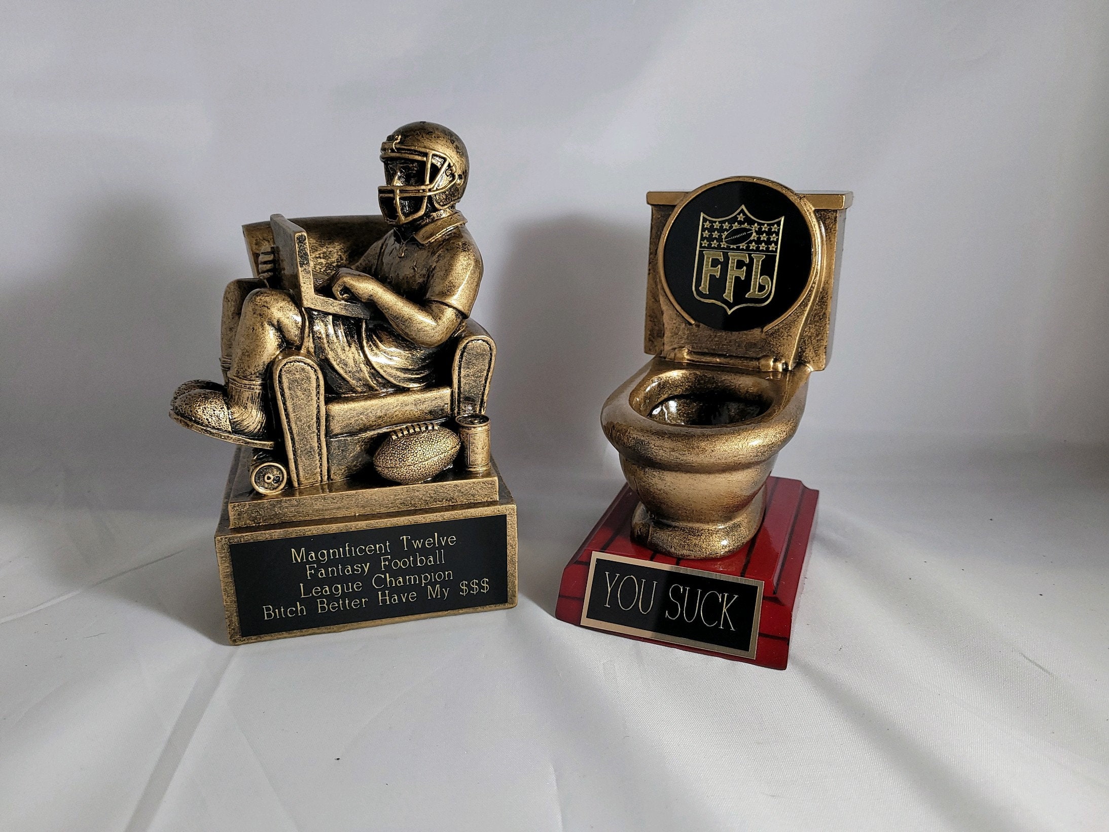 Trophée Football Américain – Figurine Quart Arrière, Or, Résine, Neuf, Marco Products