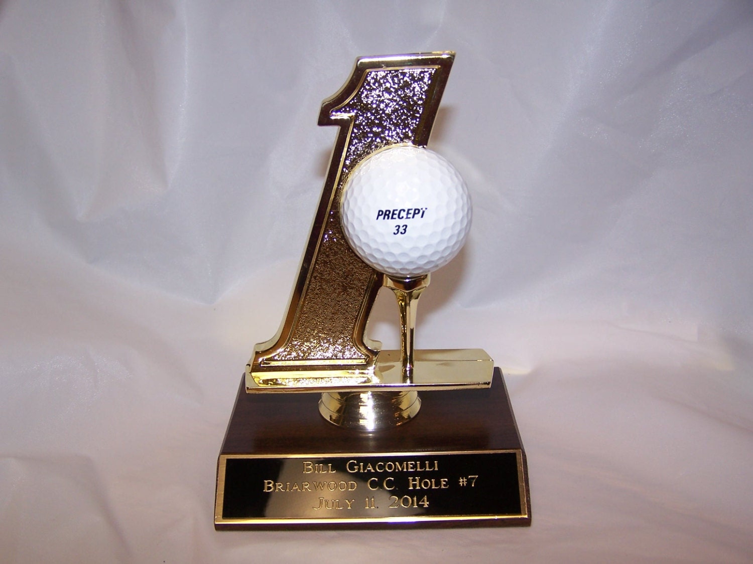 Hole In One Golf Ball Holder TrophyFREE ENGRAVING Free Etsy