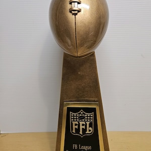 Super Bowl 15&quot; Gold Lombardi Trophy Fantasy Football League Trophy FREE ENGRAVING!