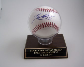 Baseball Home Run Trophy Ball Holder Protective Display Case-Free Engraving! Free Shipping!