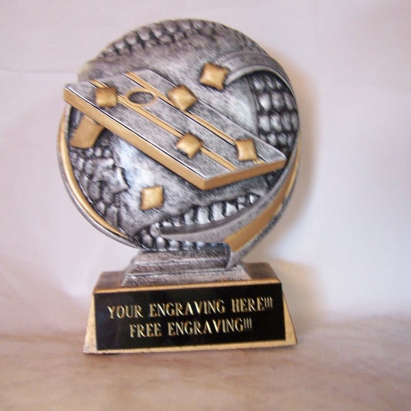 Corn Hole Resin Trophy Bean Bag Toss Trophy Award - FREE ENGRAVING