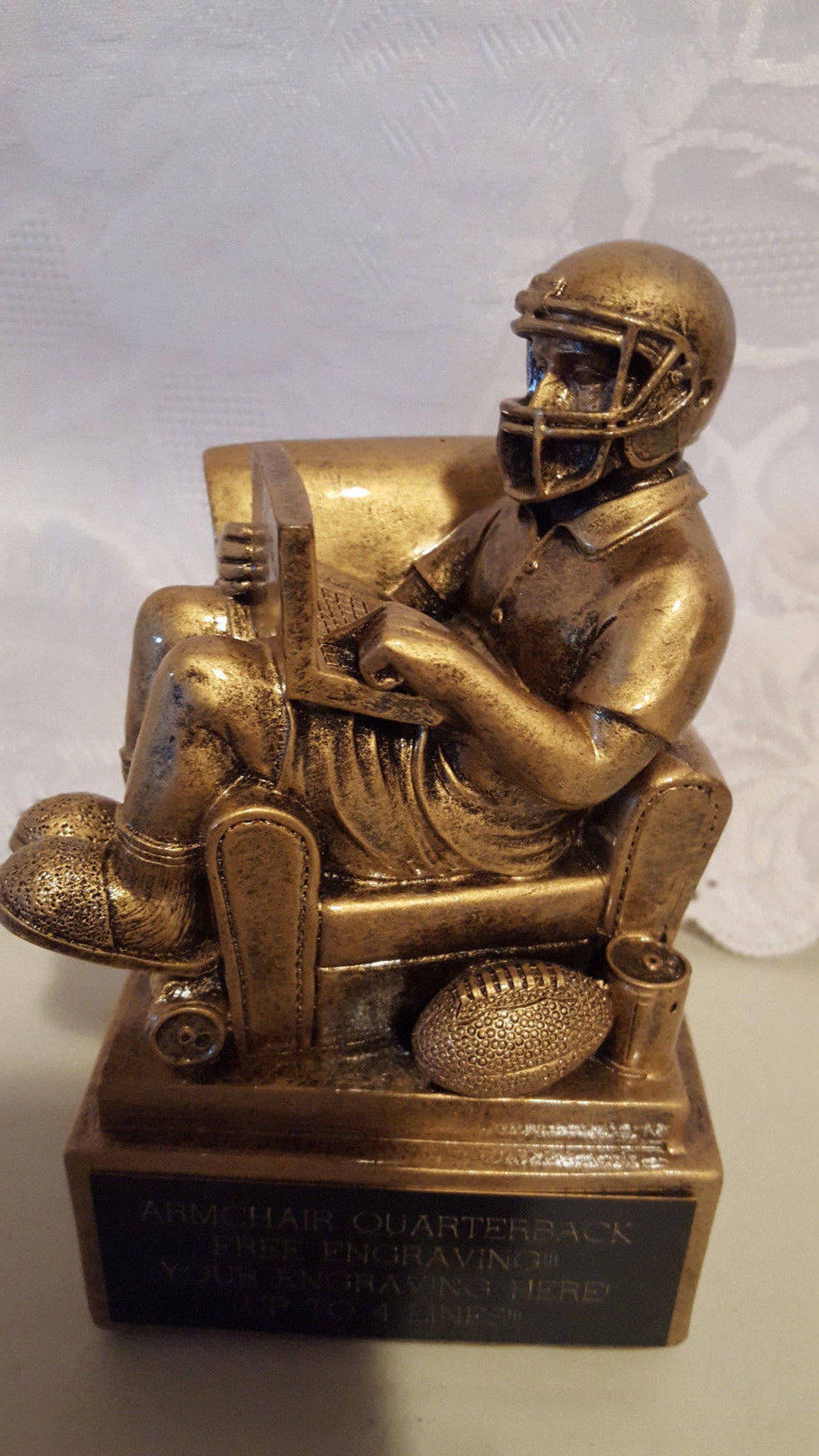 Fantasy Football Armchair Quarterback Trophy/award Free Etsy