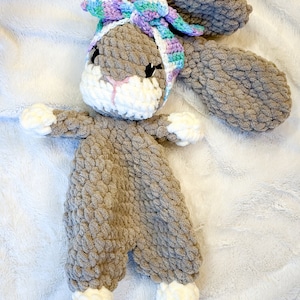 Crochet bunny - bunny snuggler - Bonnie bunny - Bonnie bunny snuggler - crochet lovey - crochet bunny toy - trendy nursery gift