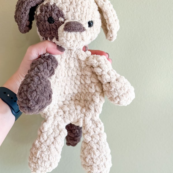 Crochet puppy, crochet dog, puppy snuggler, dog snuggler, dog, puppy, dog lovey, puppy lovey, puppy plushie, dog plushie, handmade puppy
