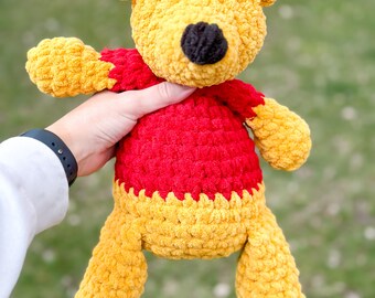 Teddy Bear Snuggler, Winnie the Pooh, Nursery, Baby Shower Gift, Teddy Bear,  Lovey, Pooh Bear, Pooh bear snuggler, Made to Order