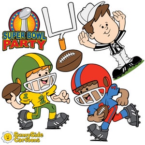 Silly Superbowl: Our fun football-themed art is perfect for your Superbowl party!