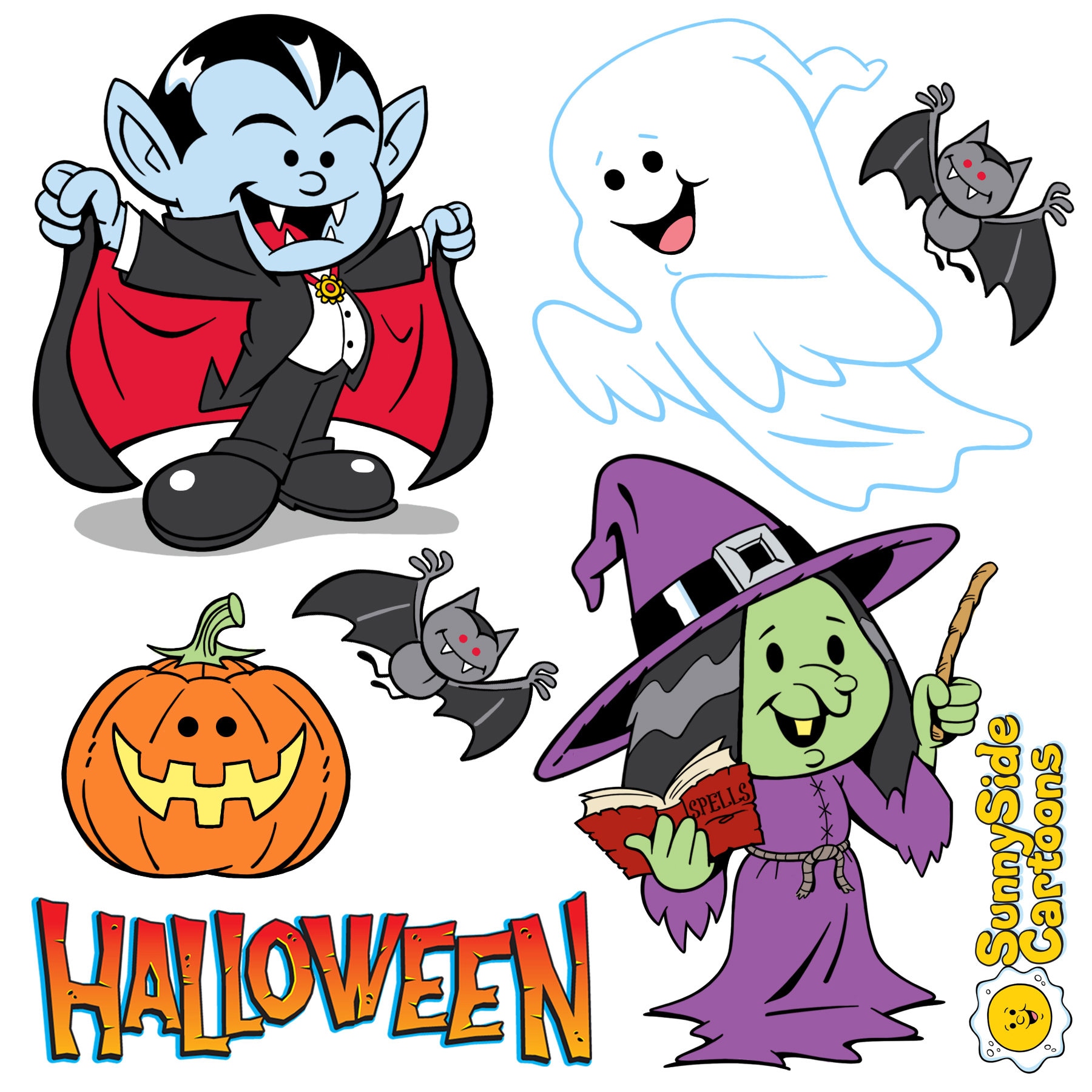 Happy Halloween Download These Frightfully Fun Cartoons That - Etsy Happy Halloween Download These Frightfully Fun Cartoons That - Etsy