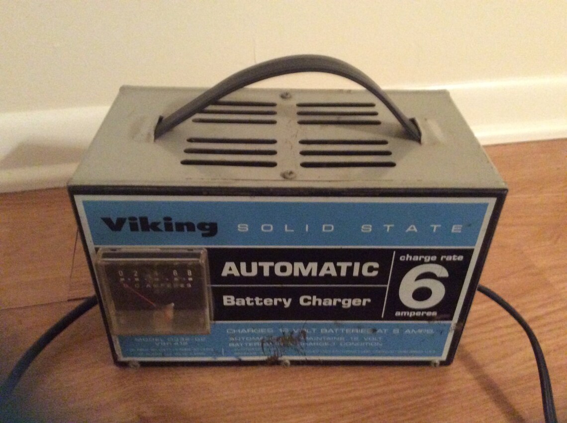 Vintage battery charger Viking solid state automatic 6 amp Etsy