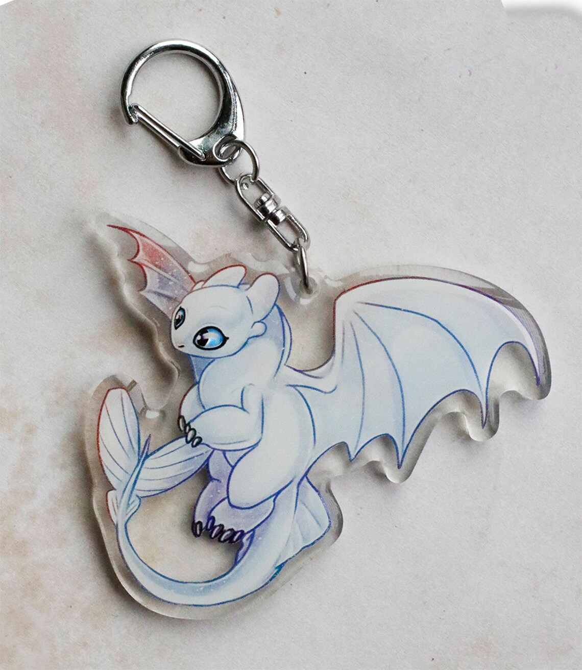 HTTYD Light Fury Acrylic Keychain Etsy