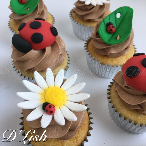 Cake decoration 12 of Edible Topper Lady Bugs Fondant Gumpaste Cupcake Cake decoration 12 of Edible Topper Lady Bugs Fondant Gumpaste Cupcake