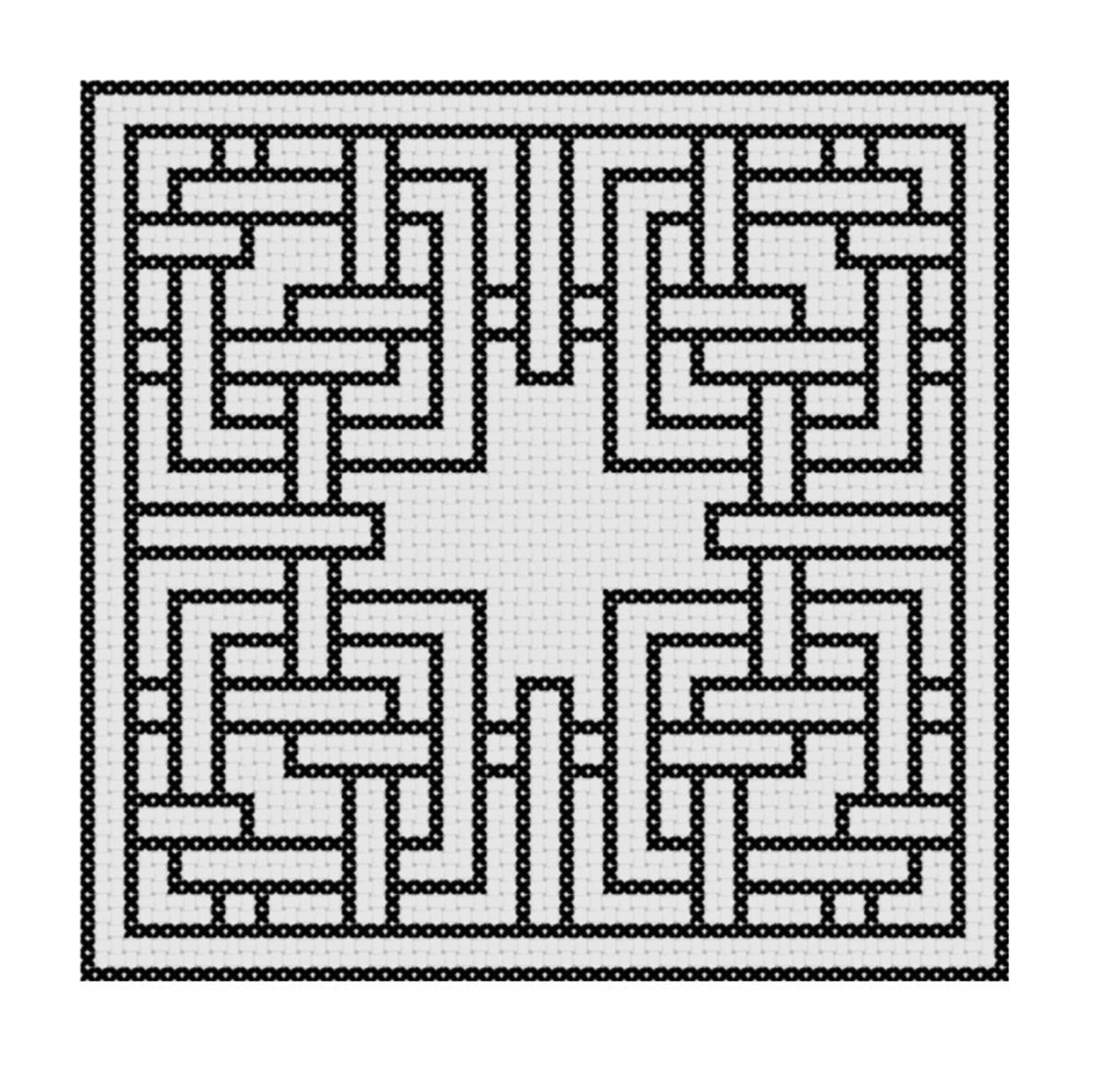 Cross Stitch Pattern Pdf Geometric Square Cross Stitch Color Etsy