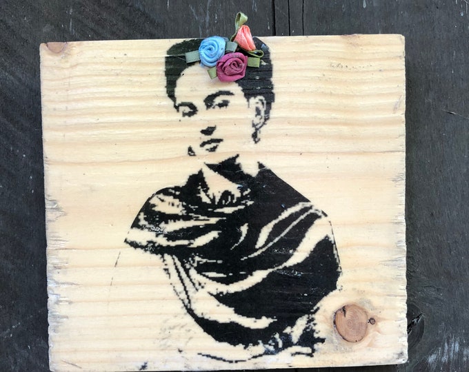Frida with a Flowers 5x5\u201d