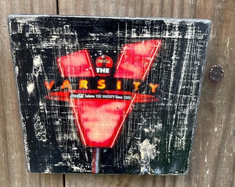 Varsity in Atlanta ~5x5” on Wood