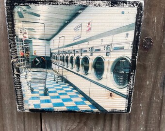 Laundry Day ~5x5” on Wood