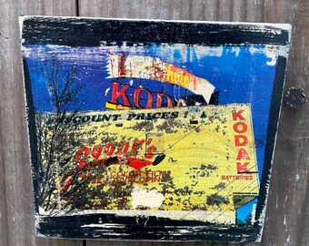 Kodak Building Atlanta ~5x5” on Wood