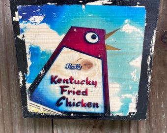 Big Chicken Atlanta ~5x5” on Wood