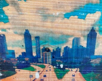 Jackson Street Bridge ~5x5” on Wood