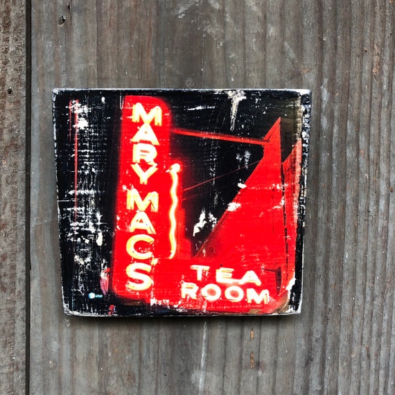 Mary Mac S Tea Room 5x5 Photo Transferred On Wood