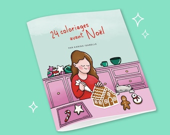 Cahier à colorier - 24 coloriages avant Noël