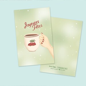 Carton de Noël imprimé - Café - 5 x 7 pouces